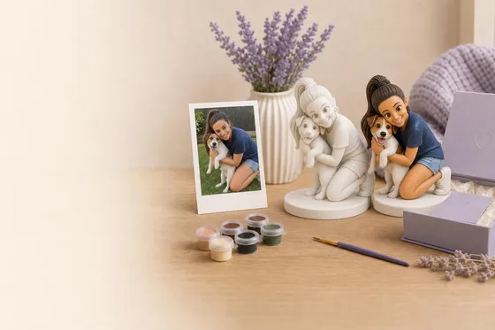A finished personal figurine sample
