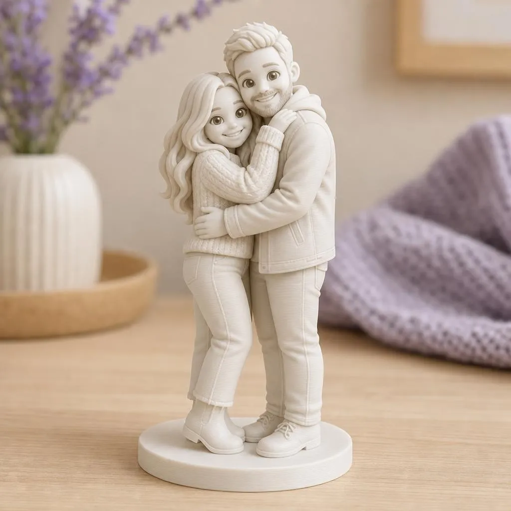 Couple figurine · White, ready to paint